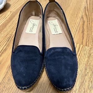 Gently worn blue suede espadrilles. Size 7